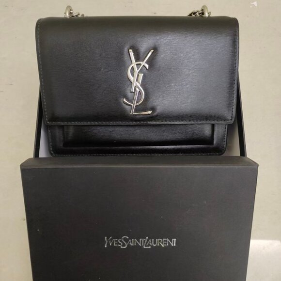 Saint Laurent YSL Sunset series black shoulder bag - Picture 2 of 9